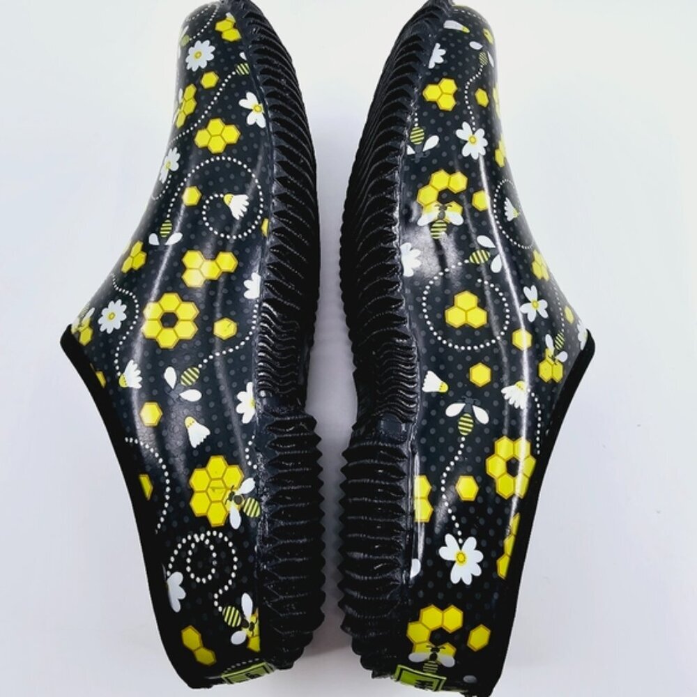 Western Chief Women's 9 Black Bees Casual Lightweight Slip on Garden Party Clogs - Picture 4 of 9